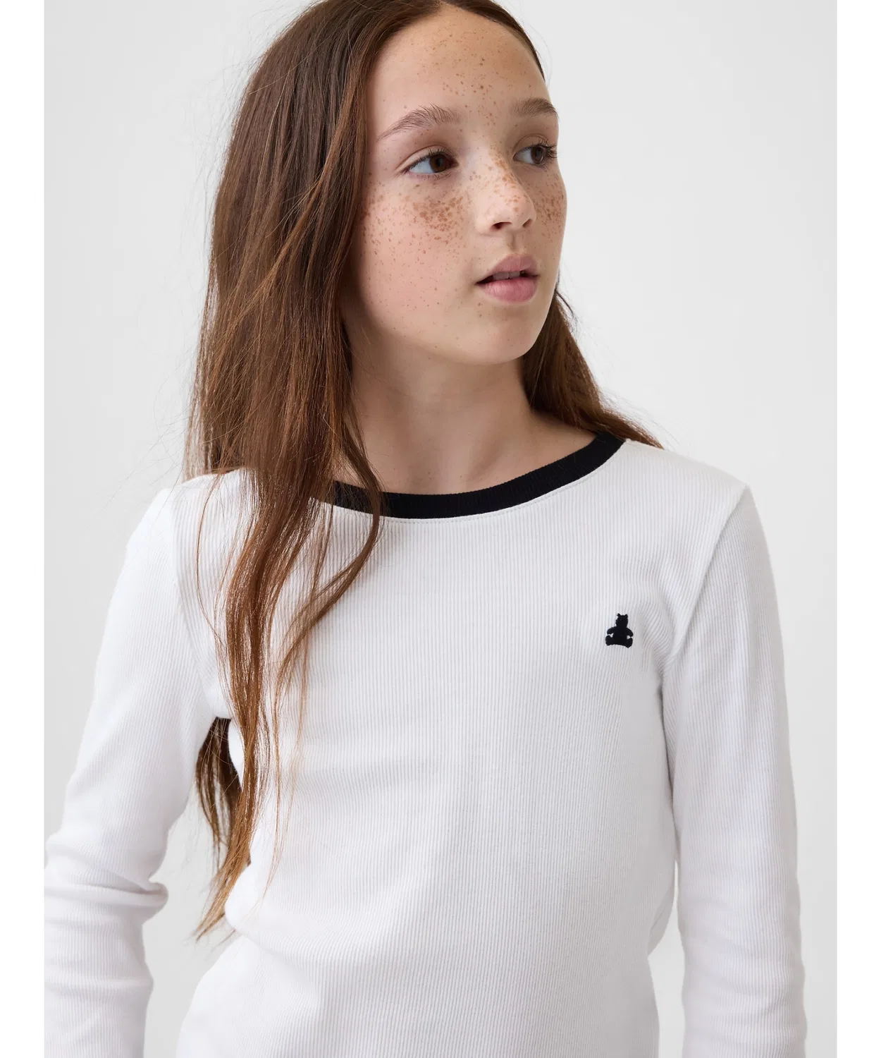 Детская футболка с длинным рукавомBrannan Bear GAP, Off White