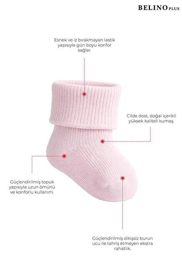 Детские носки для девочек хлопковые 6 шт Belyy, Pink — фото 2