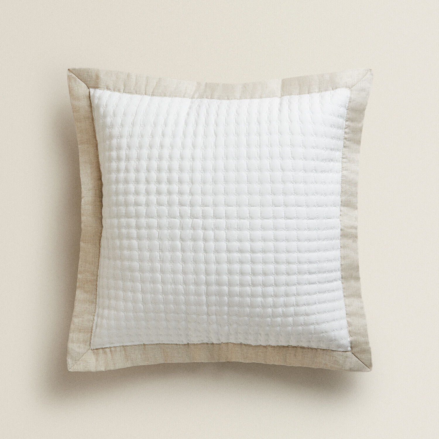 

Чехол для подушки Zara Home Textured With Linen Border, 50х50 см