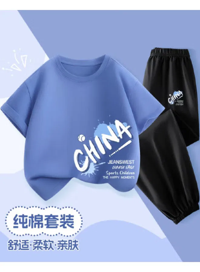 Комплект из футболки и штанов с коротким рукавом для мальчиков Jeanswest, синий