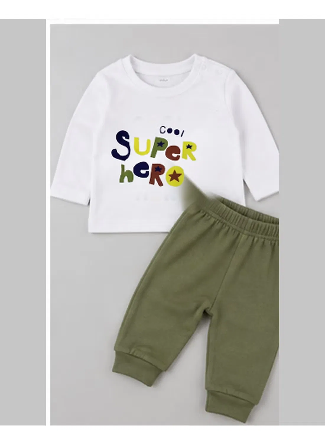 Комплект футболка с длинным рукавом и брюки Cool Super Hero Nuego, белый — фото 4