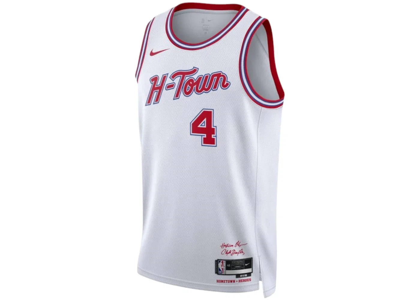 Мужская баскетбольная джерси с длинным рукавом Nike NBA Houston Rockets Jalen Green City Edition 2023/24 Dri Fit Swingman, White