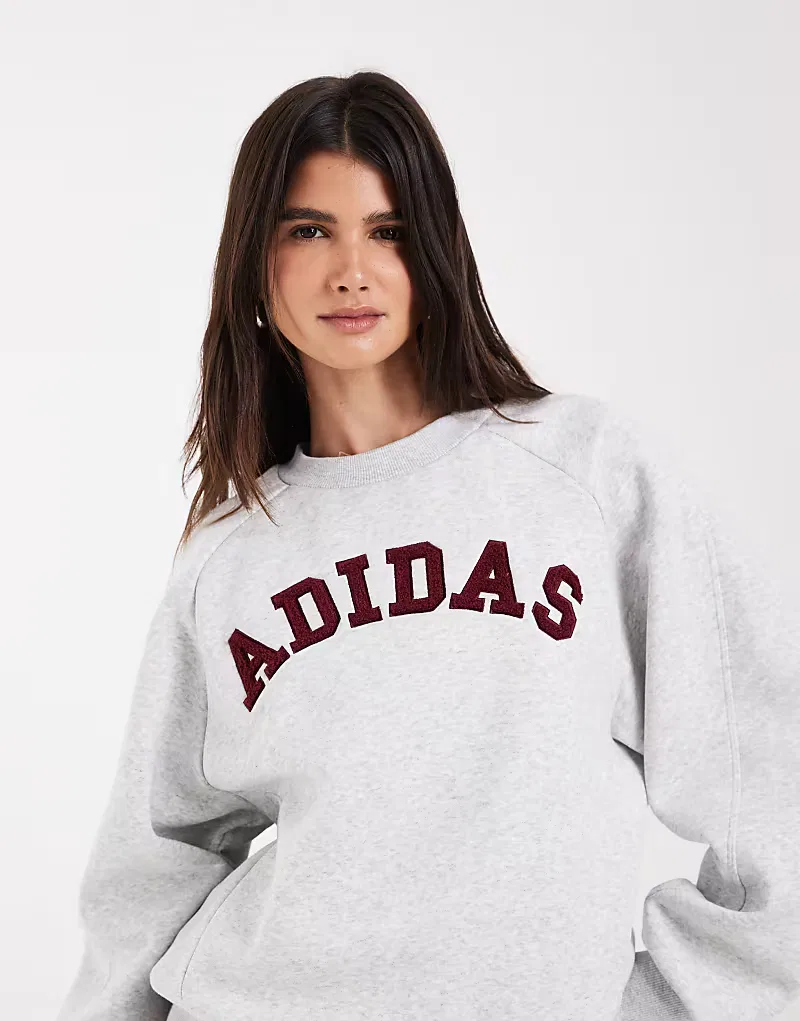 Толстовка Adidas Sportswear, серый меланж — фото 2