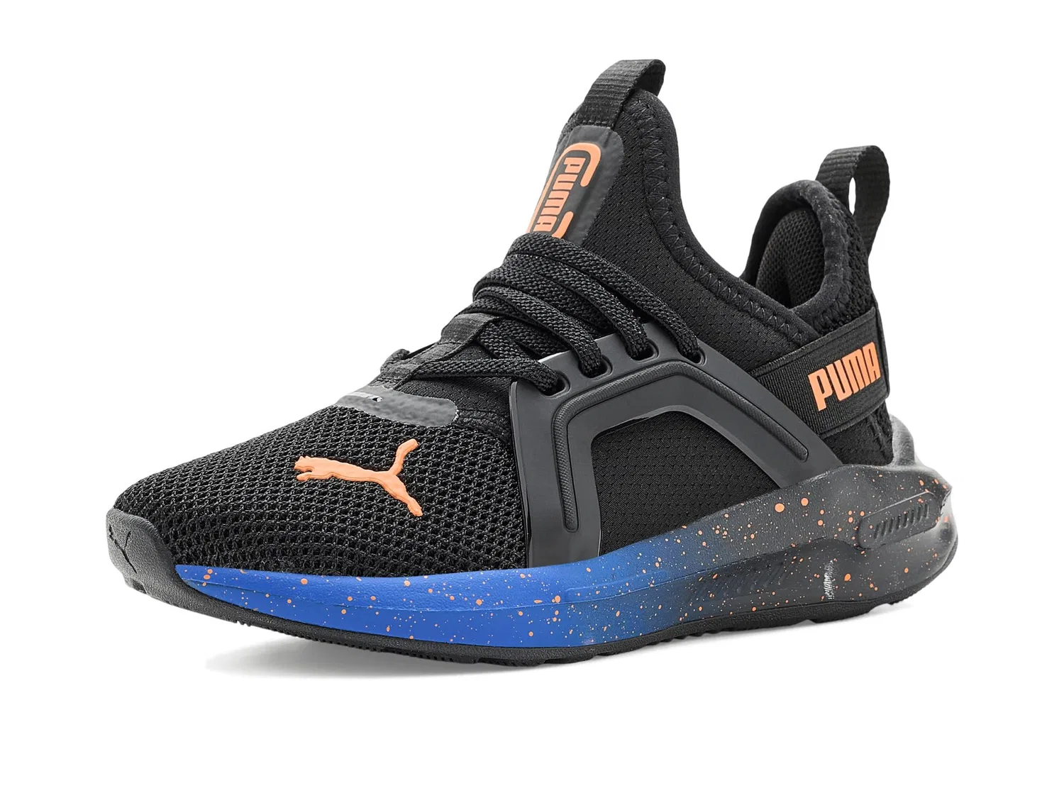 Кроссовки Softride Enzo 5 Alternative Closure Shoes (для маленьких детей) Puma Kids, PUMA Black/Orange Brick/Bluemazing