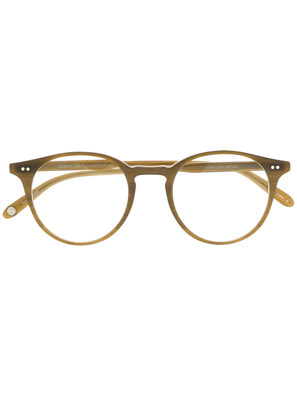 

Очки в круглой оправе Garrett Leight, коричневый