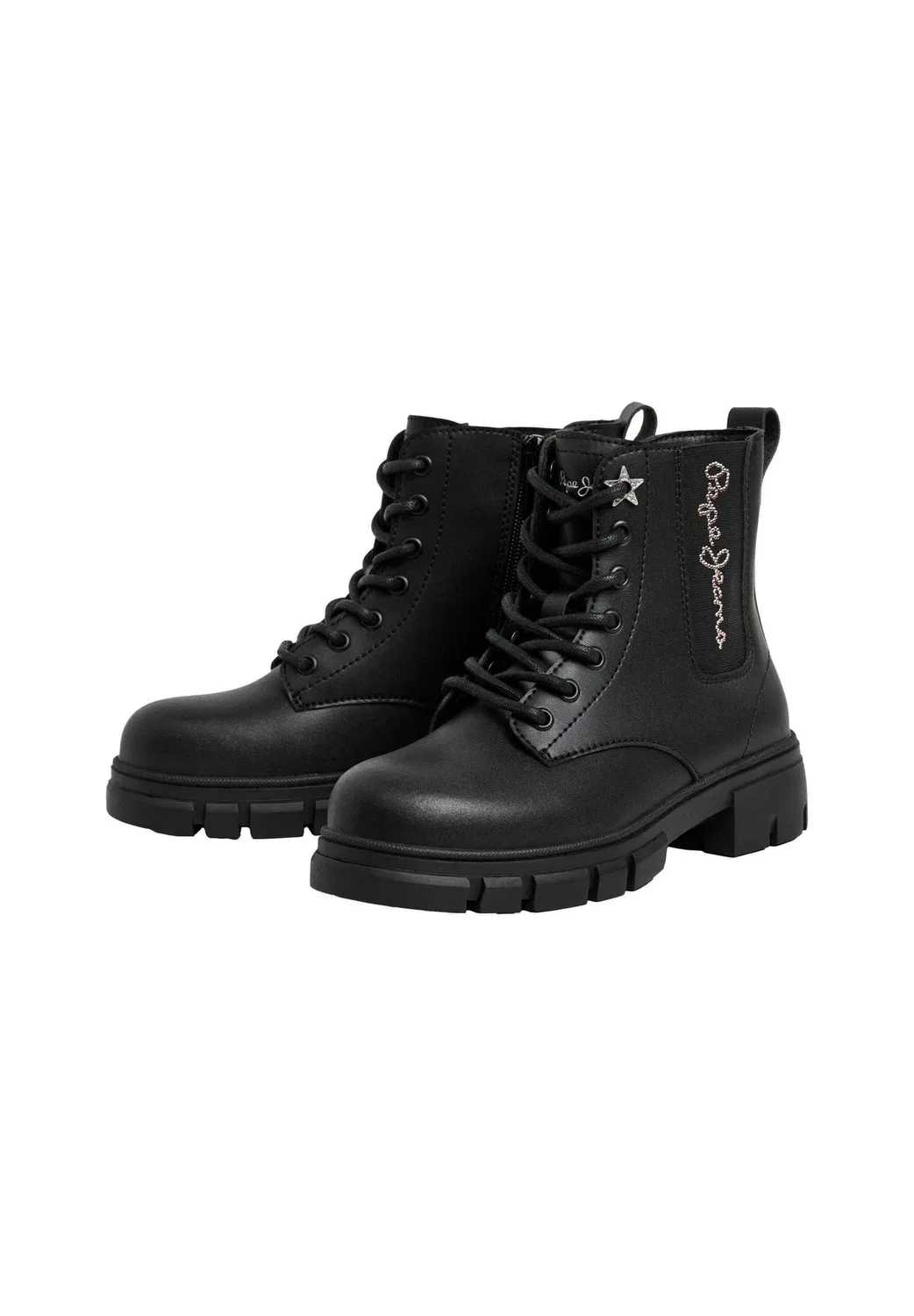 Ботинки Lilli Boot G - ботильоны на шнуровке Pepe Jeans, Black — фото 2