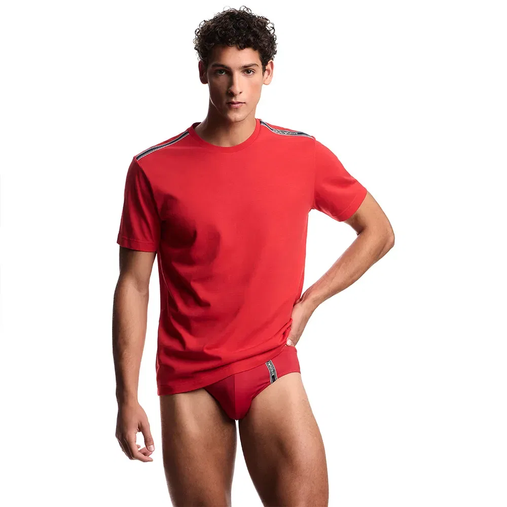 Мужская футболка с логотипом Emporio armani, Red