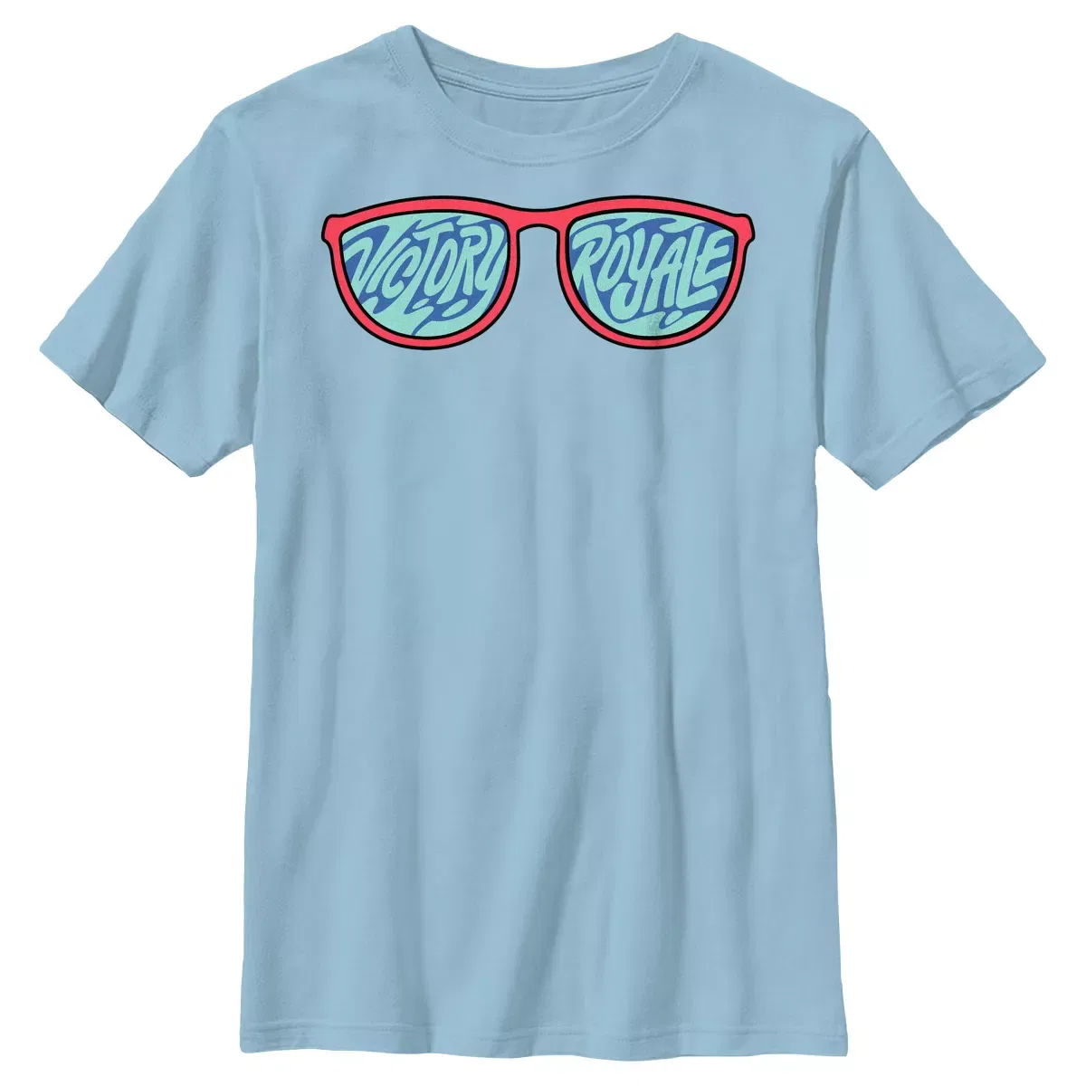 Детская футболка с принтом Fortnite Victory Royale Sunglasses, Light Blue