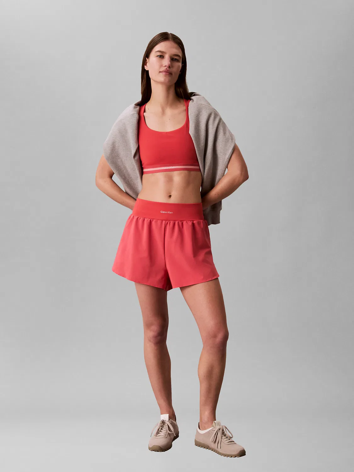 Спортивные шорты Calvin Klein Regular, розовые — фото 2