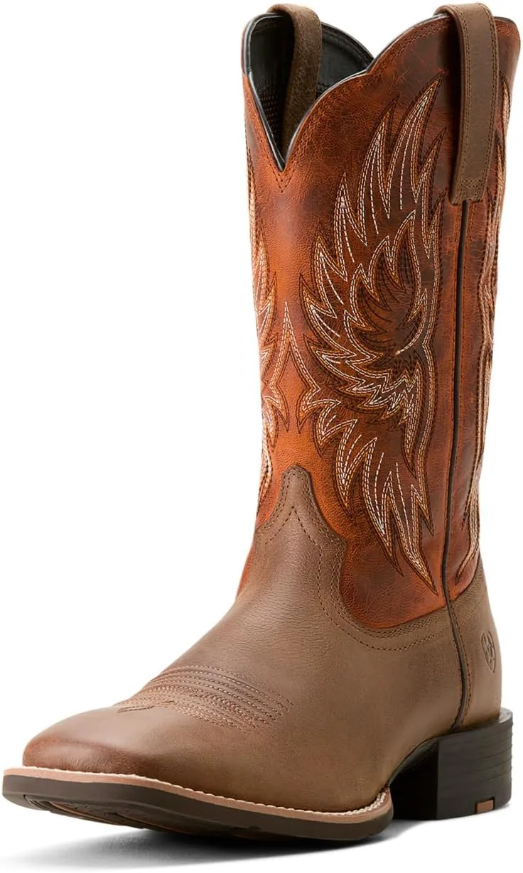 Мужские ковбойские сапоги ARIAT Sport Rider, оранжевый — фото 2