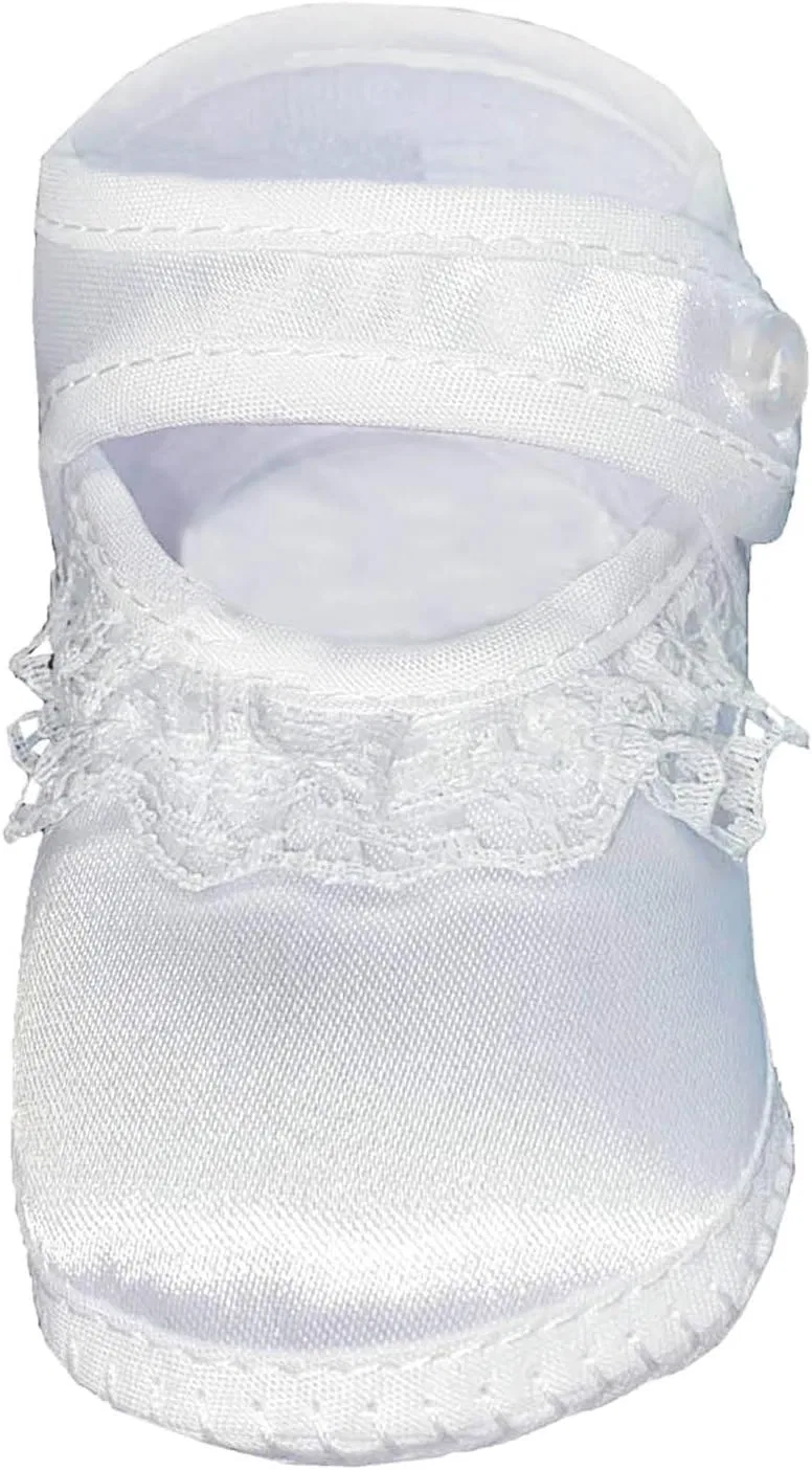 Детские туфли для девочек на крещение Mary Jane Pink Princess, White — фото 4