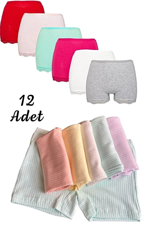 Детские шорты для девочек хлопковые 12 шт Dondeza, Mixed