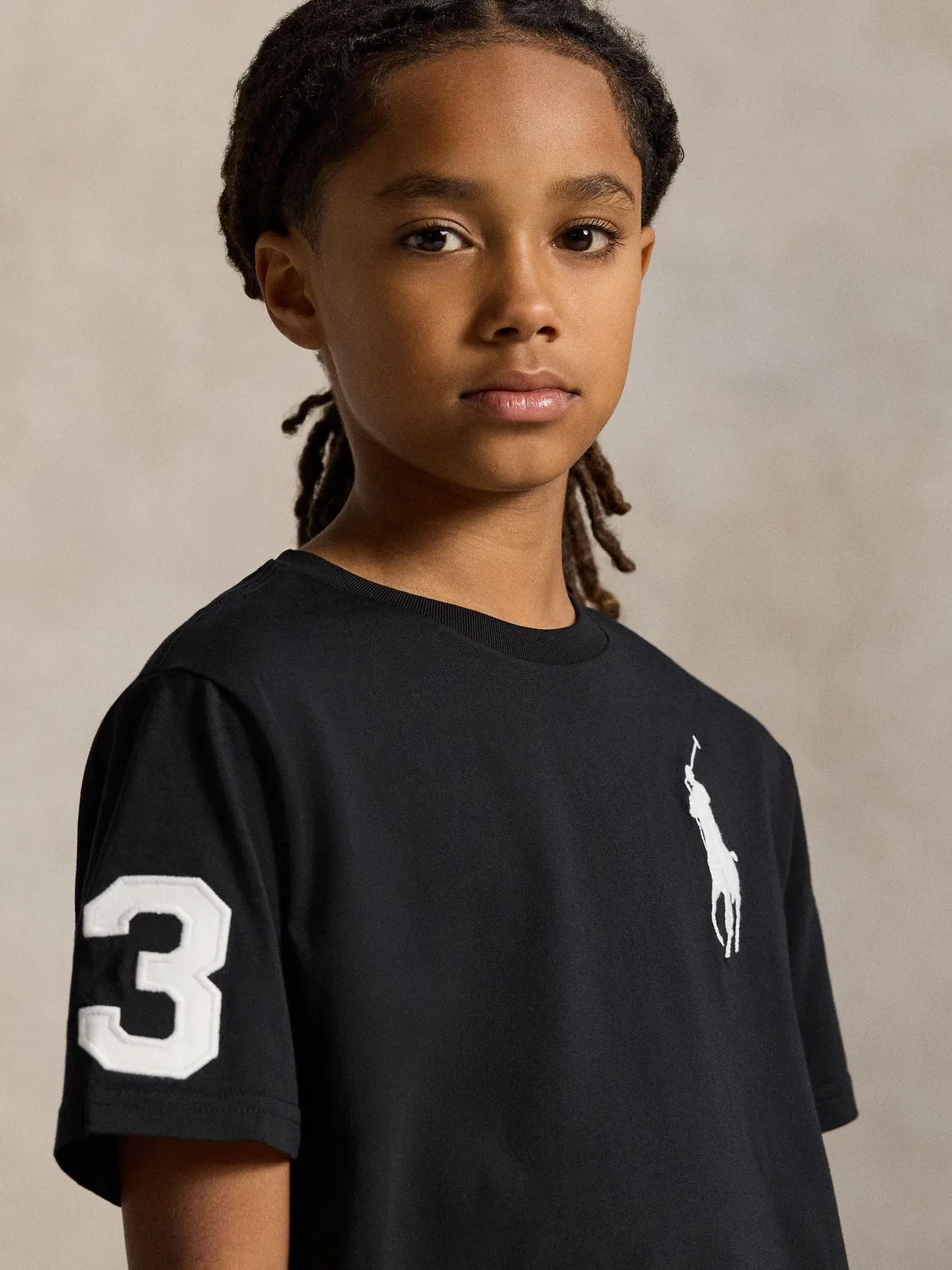 Футболка с вышивкой Big Pony Polo Ralph Lauren, черный
