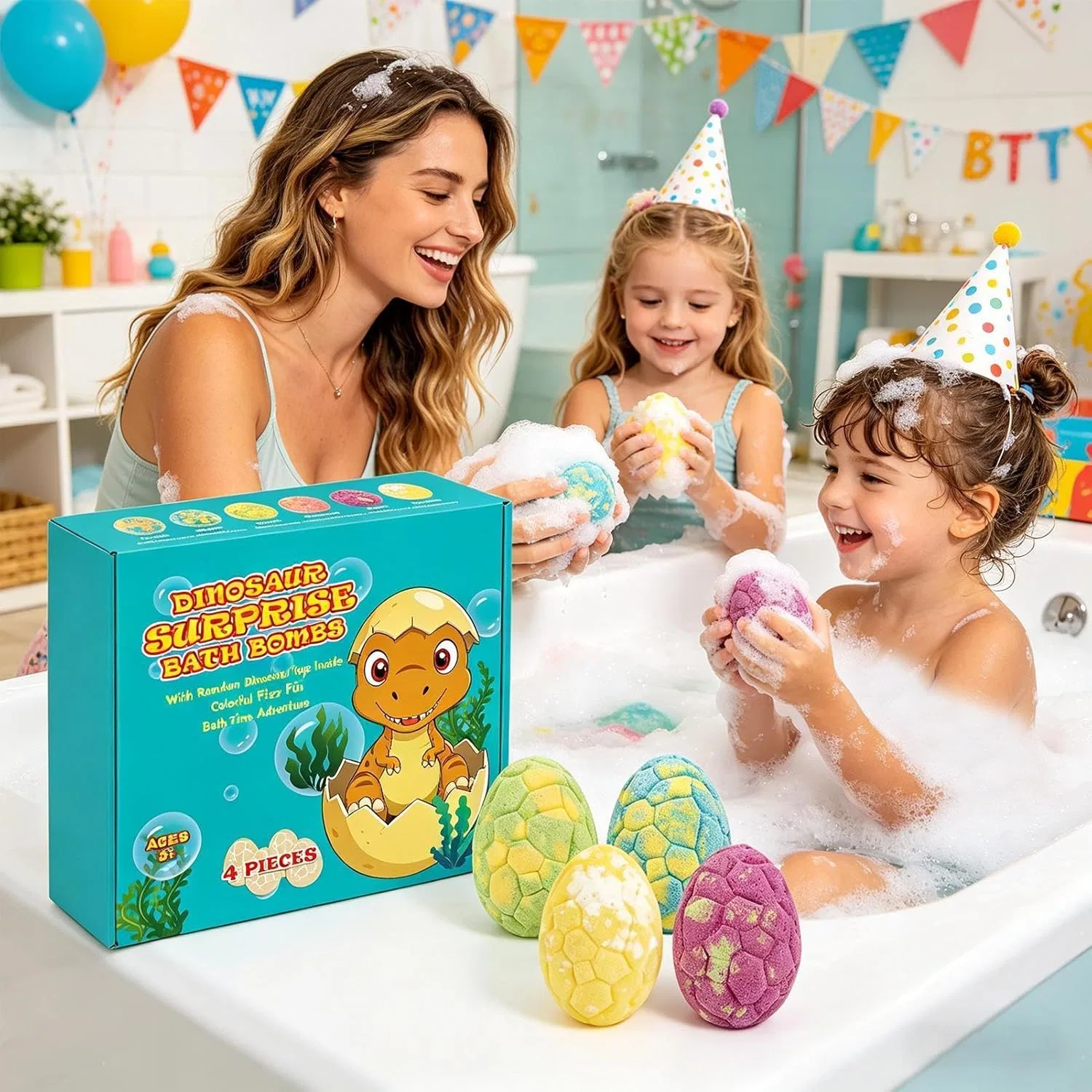 Generisch Набор из 4 штук Bath Bombs с сюрпризом, 430 г — фото 2