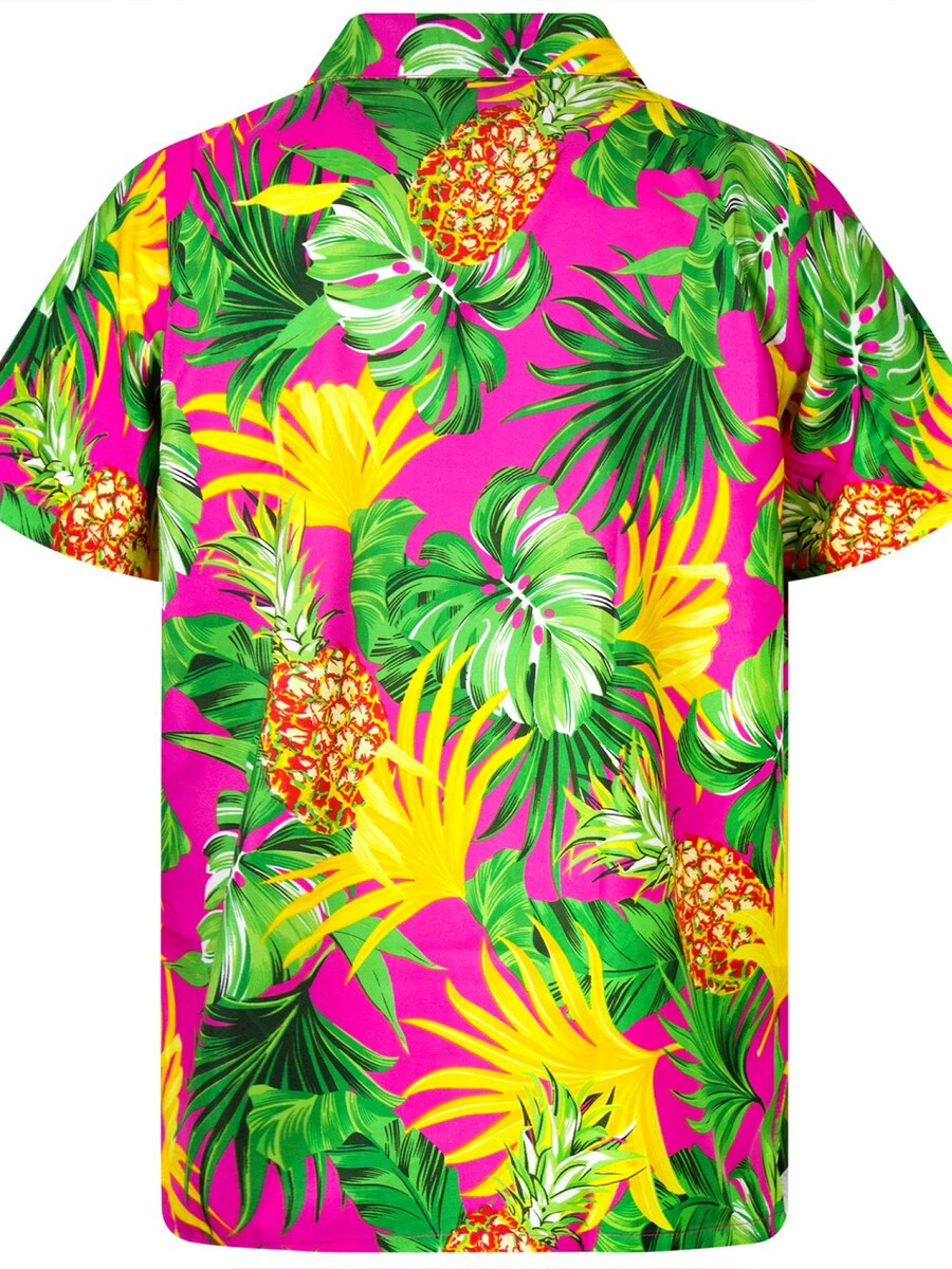 Рубашка на пуговицах классического кроя King Kameha Pineapple Leaves, розовый — фото 2