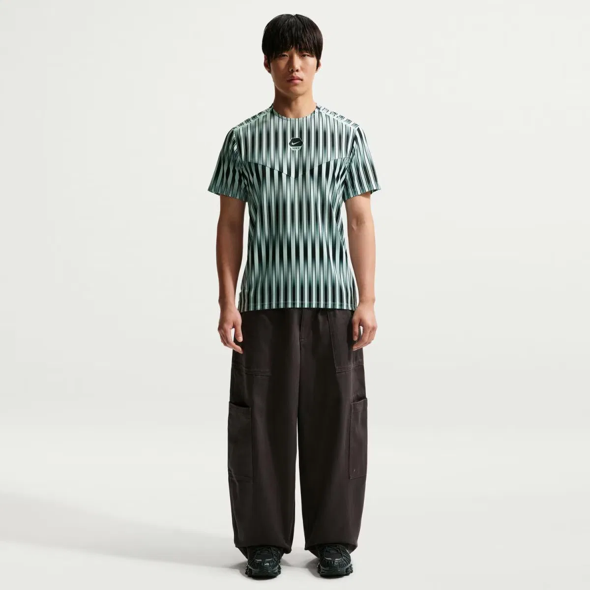 Мужская футболка, Sportswear Cs Run Tee Aop, Nike, зеленый — фото 3