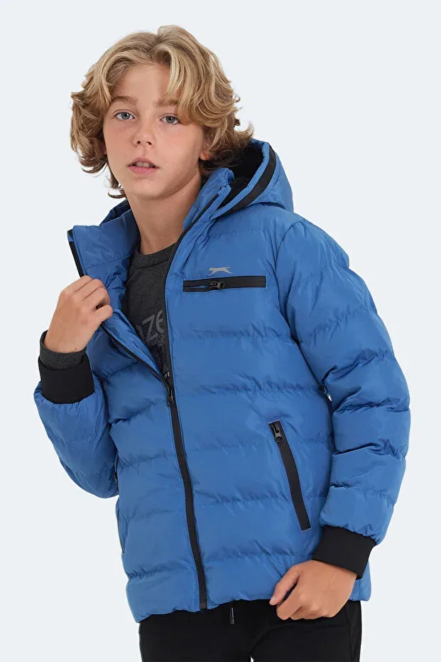 Детское пальто для девочек с капюшоном Slazenger, Saks Blue