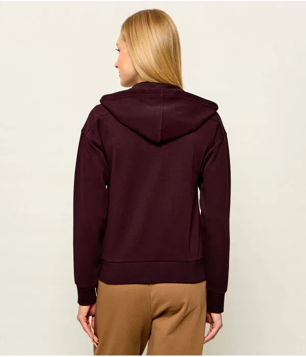 Худи женское Lacoste Regular Fit, Bordeaux — фото 3