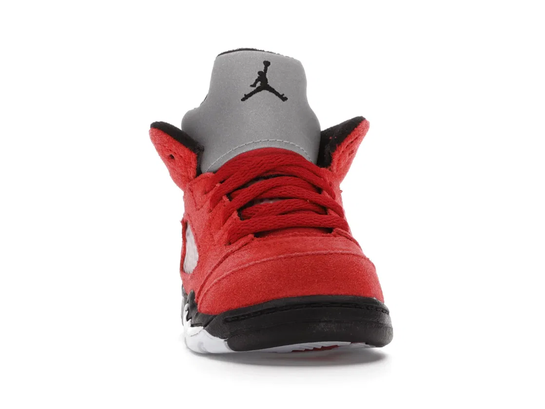 Детские кроссовки с замшевым верхом Jordan 5 Retro, Varsity Red/Black-White — фото 2