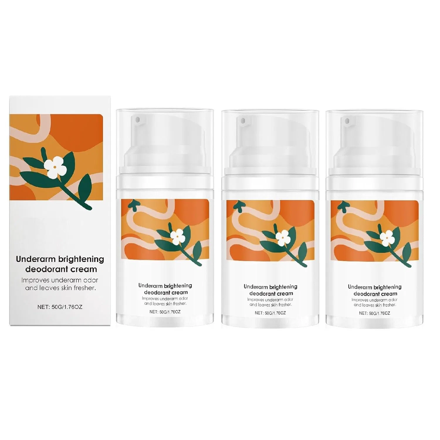Дезодорант-крем осветляющий и антиперспирант TAEXATWXC, 50 г, 3 шт, Agave