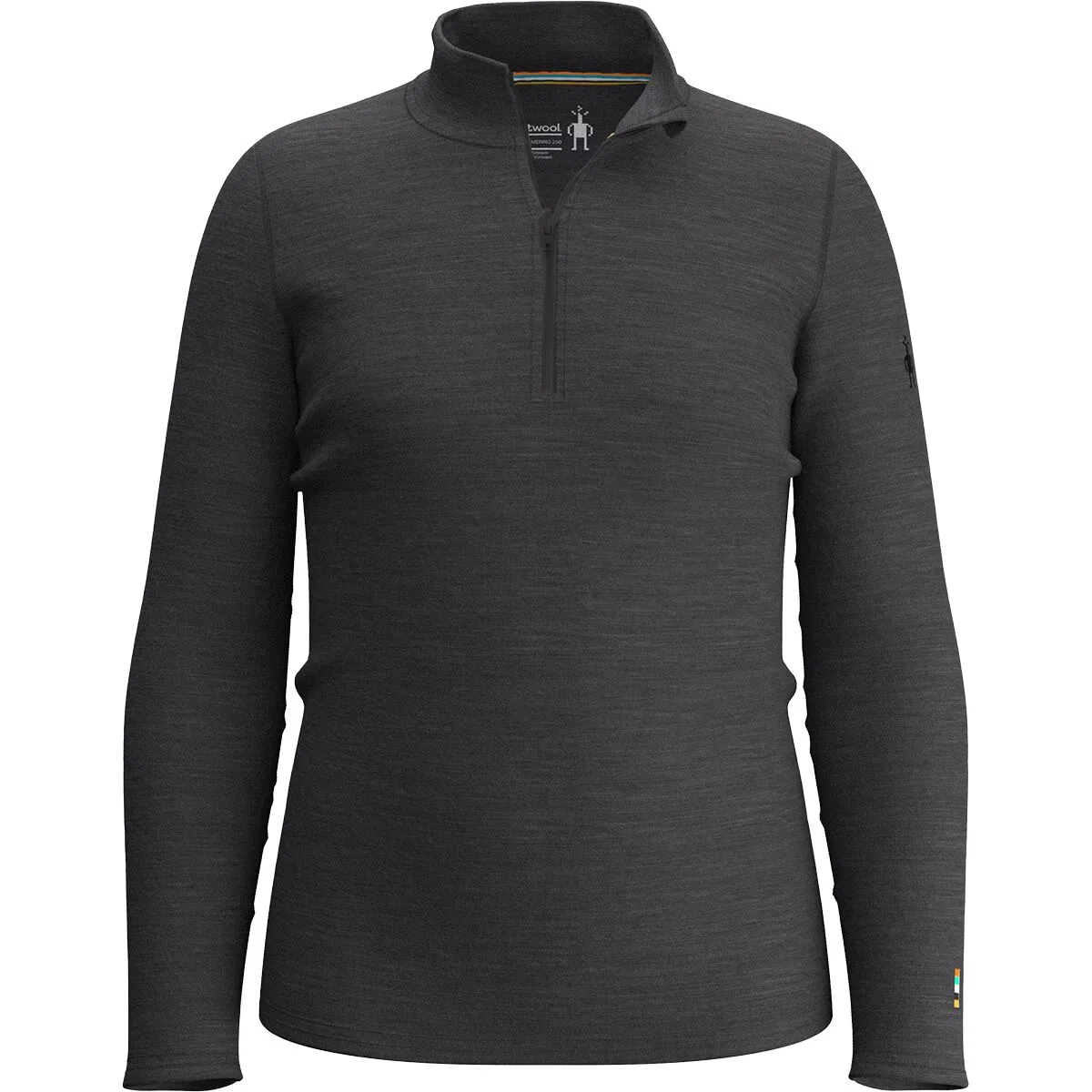 Детское термобелье с длинным рукавом Classic Thermal Merino 1/4-Zip Baselayer Top Smartwool, Charcoal Heather