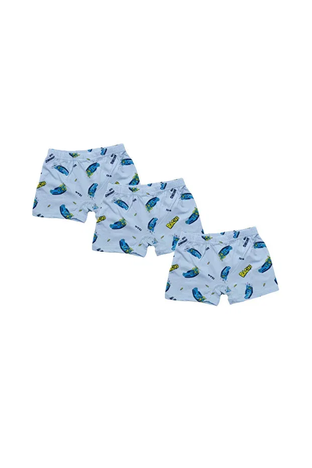 Детские боксеры для мальчиков с принтом Car Patterned Iwings, Blue