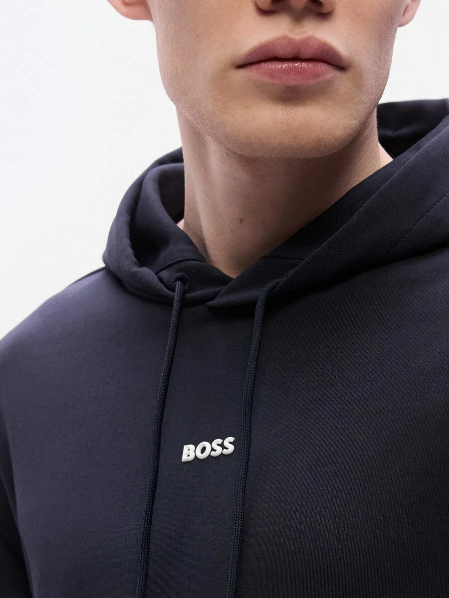 Толстовка BOSS 'Sly Zone' темно-синего цвета — фото 3