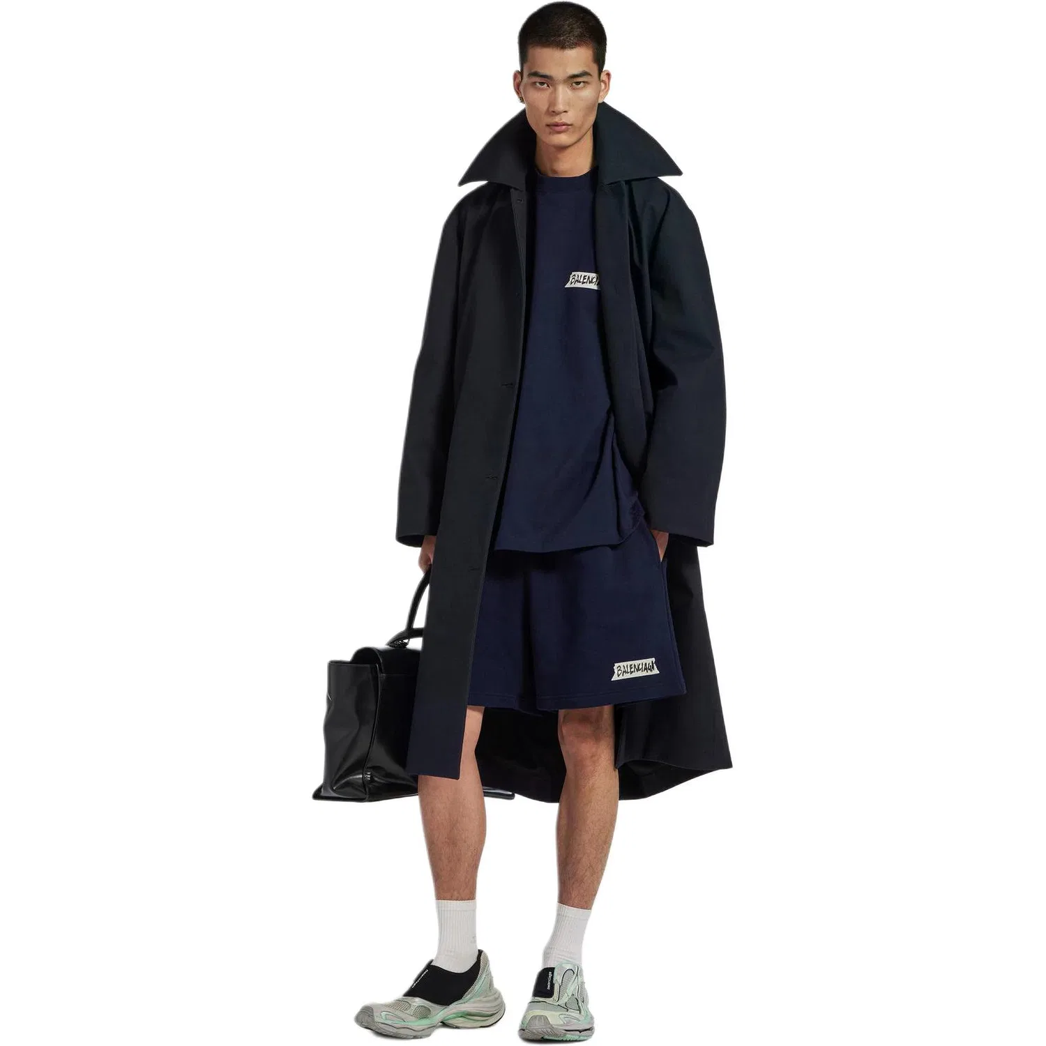 Мужская футболка с круглым вырезом Balenciaga, Marine Blue — фото 4