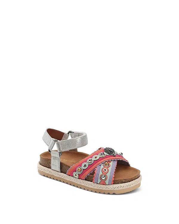 Детские сандалии для девочек с вышивкой Mini Kensington Kurt Geiger London, Pastel