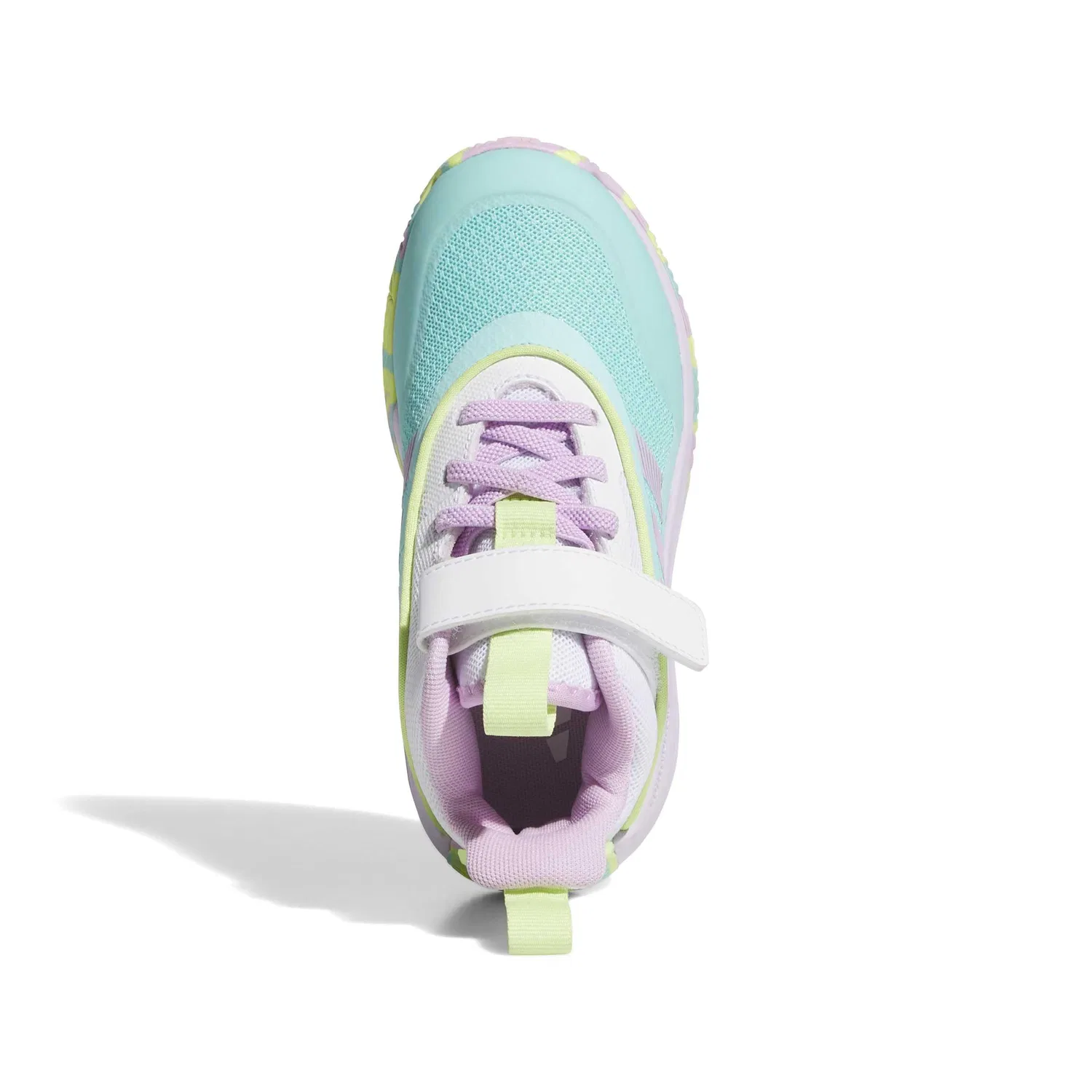 Детские кроссовки для девочек с шнуровкой Ownthegame 3.0 Adidas, Flash Aqua Bliss Lilac Ftwr White — фото 2