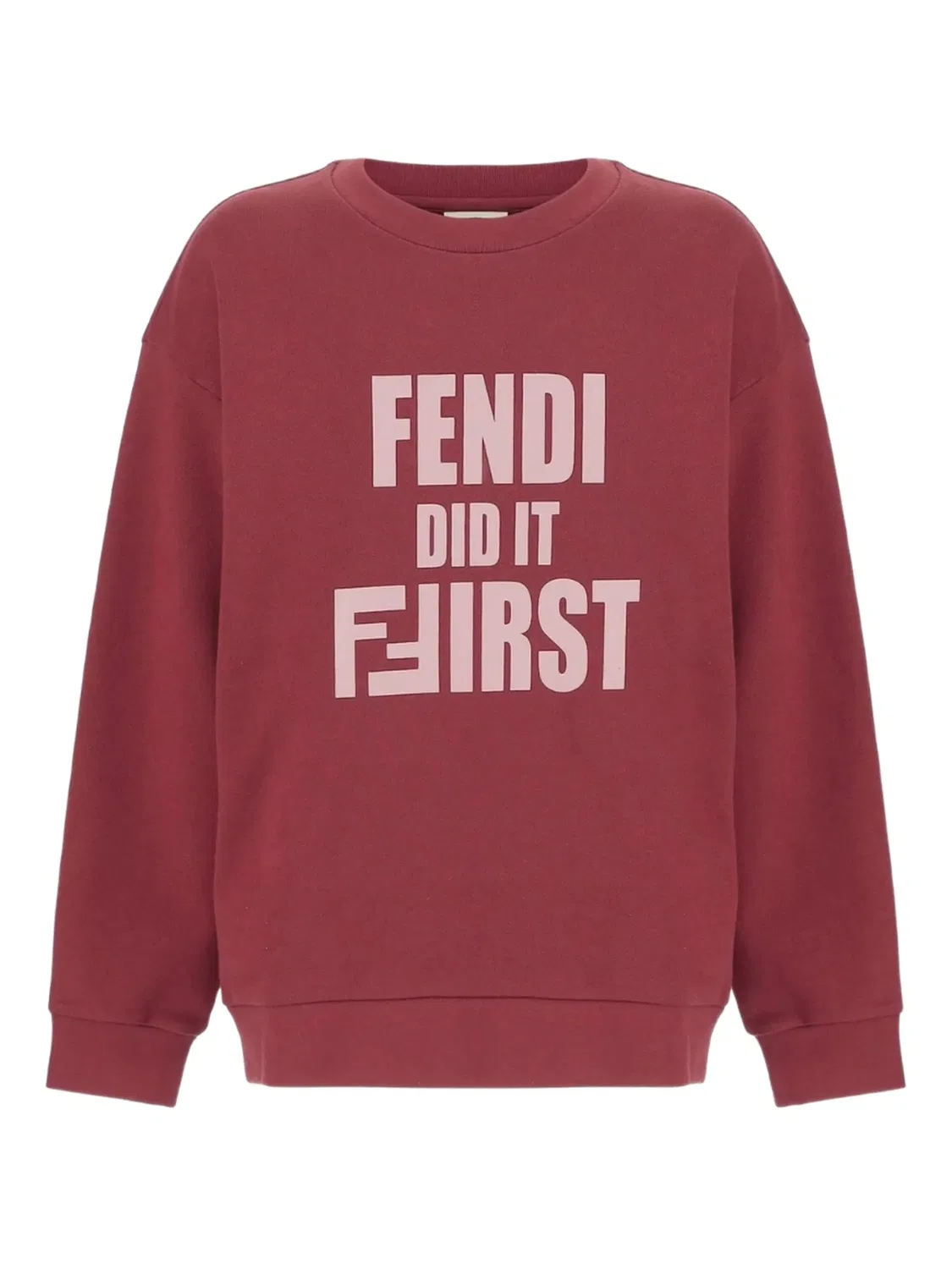 Свитшот с принтом лозунга FENDI, красный