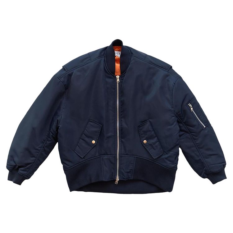 

Куртка JW Anderson Oversized Curved Hem Bomber Jacket 'Blue', синий