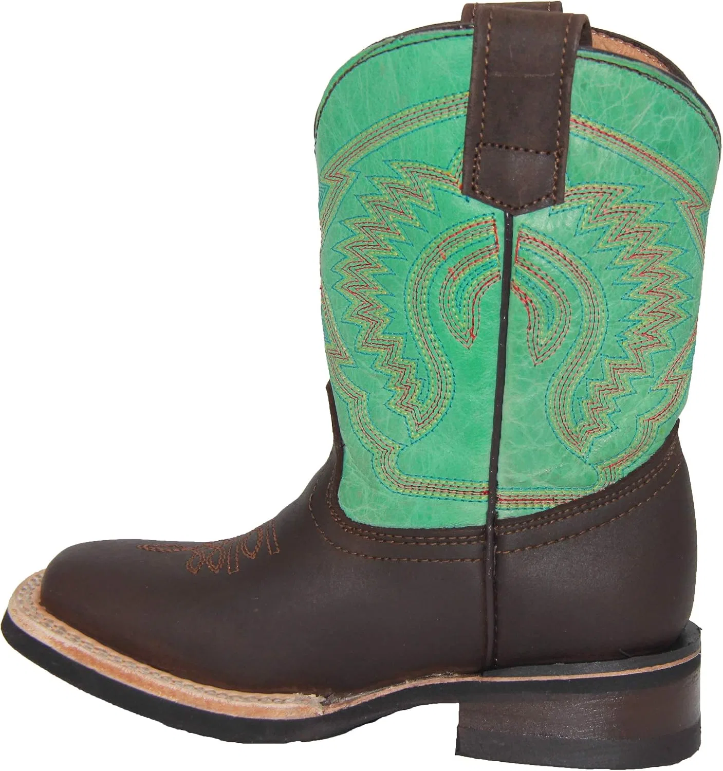 Детские сапоги для девочек с принтом Kids Western Boots Girls Cowgirl Cowboy Boot The Western Shops, Teal Brown — фото 4
