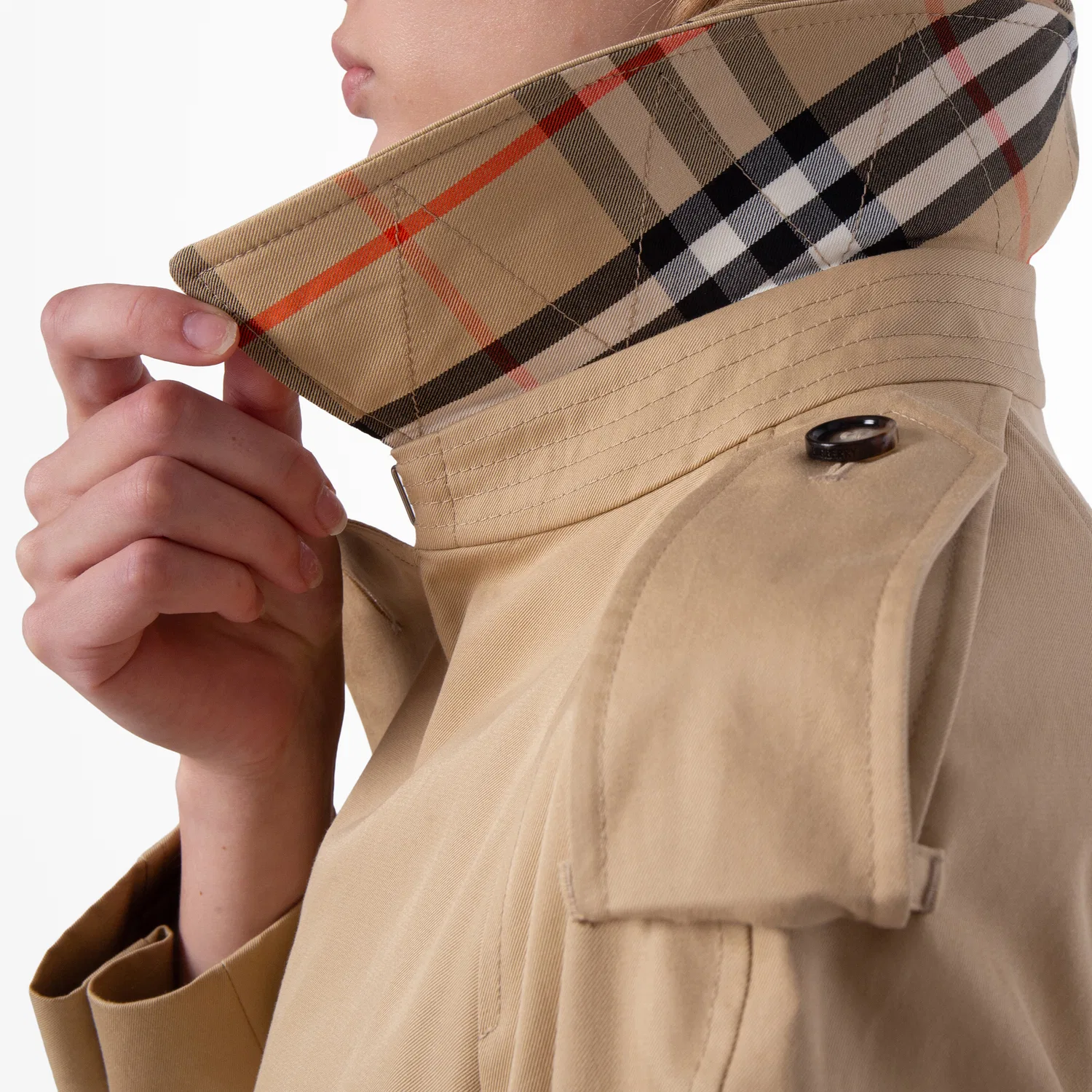 Пальто-автопальто из габардина с поясом Long Gabardine Belted Car Coat Burberry, Flax — фото 4