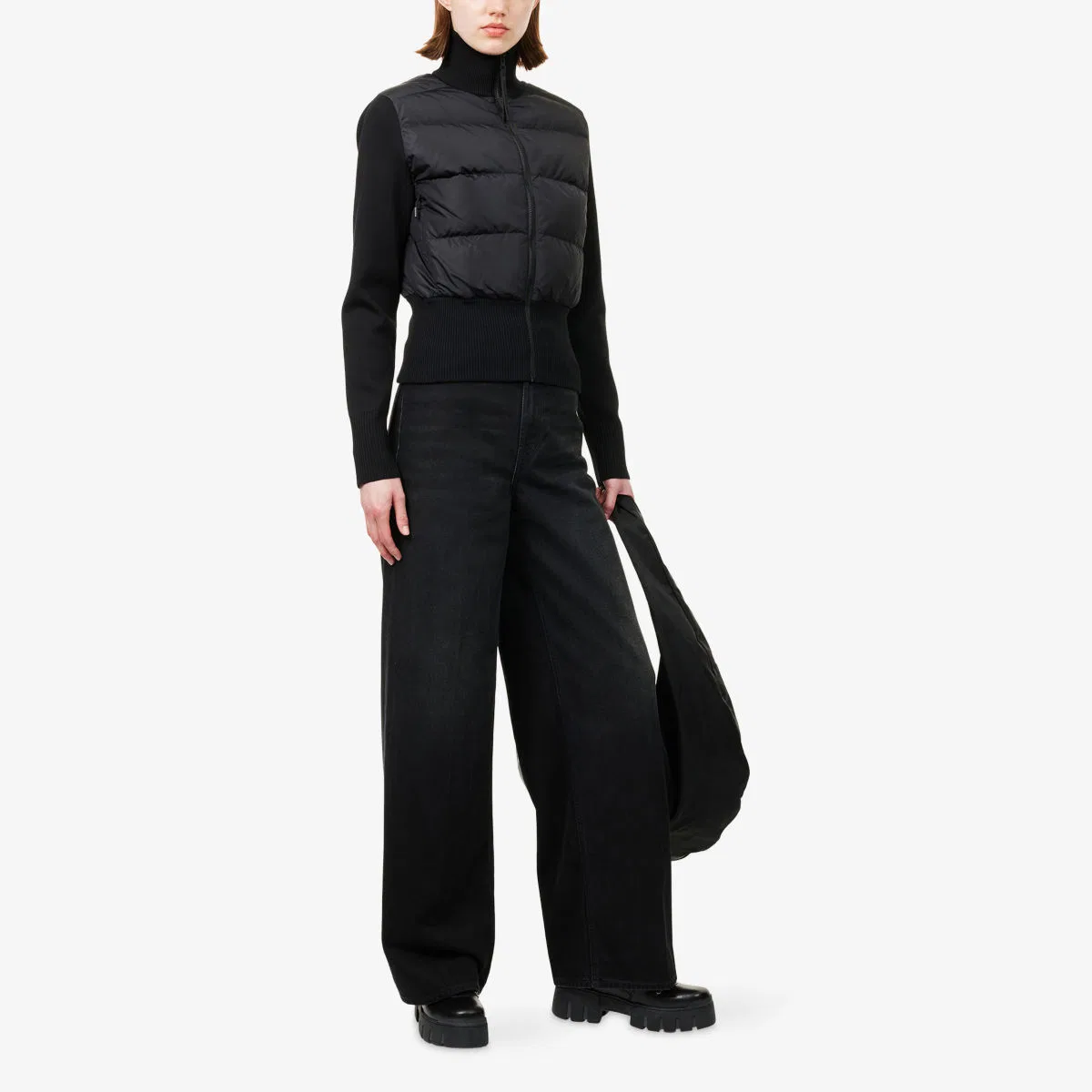 Нейлоновая куртка Hybridge с широкой стеганой отделкой Canada Goose, черный — фото 2