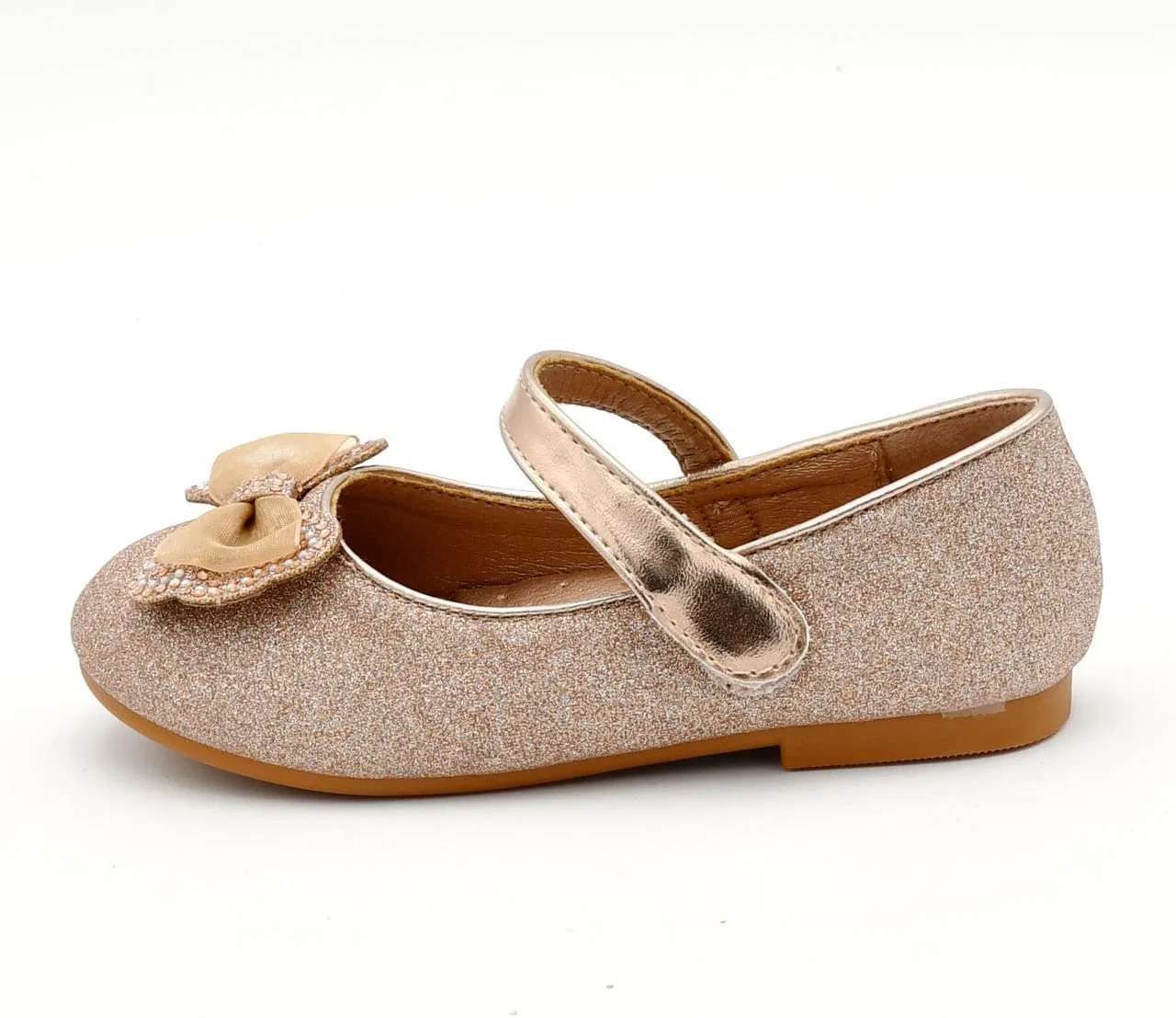 Детские балетки для девочек Nova Utopia Nova Footwear, Champagneglitter — фото 2