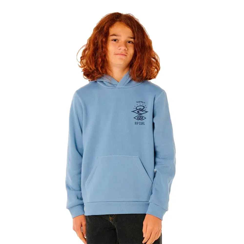 Детское худи для мальчиков с принтом Search Icon Rip curl, Blue