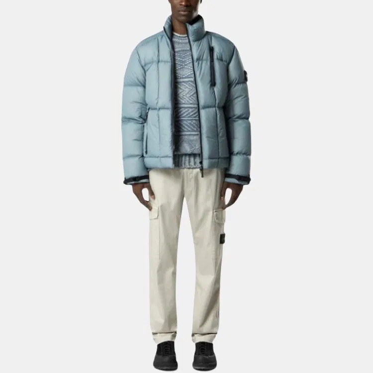 Стеганая куртка на молнии Avio Blue STONE ISLAND — фото 4