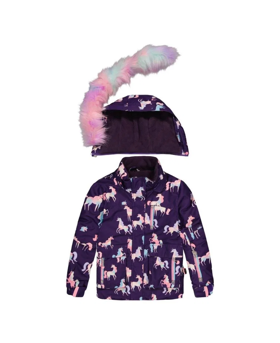 Детский комплект из куртки и снежных штанов Deux par Deux, цвет Purple Unicorn Print — фото 3