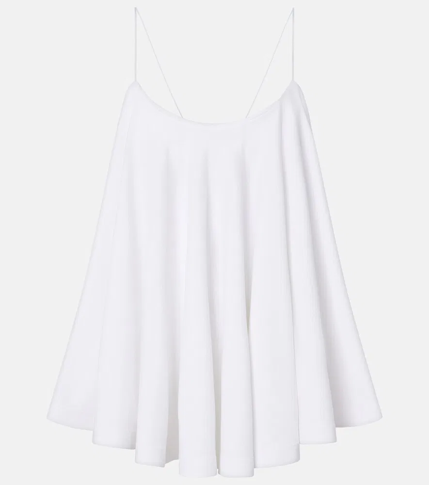 Вуалевая трикотажная майка с открытой спиной Jacquemus, белый