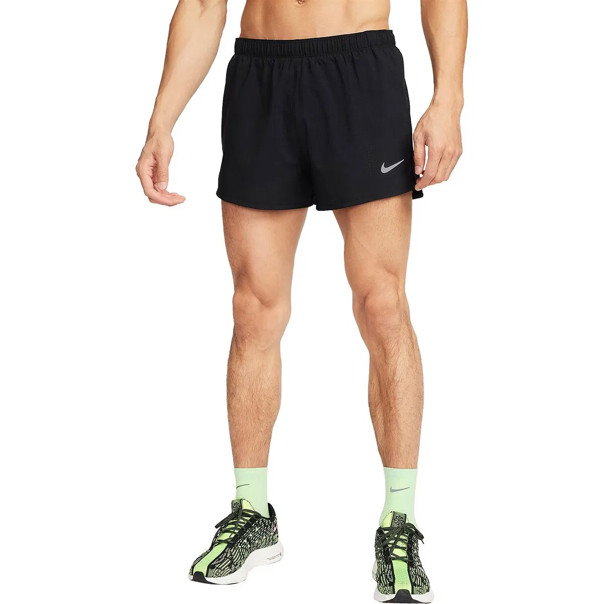Мужские шорты для бега с технологией Dri-FIT Nike Fast, Black/Black/Reflective Silver