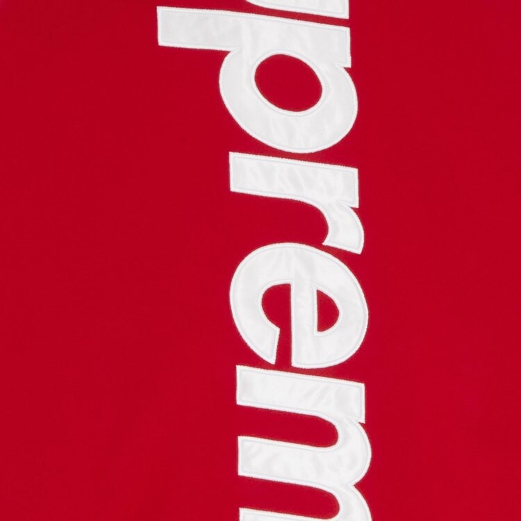 Толстовка Supreme Satin Appliqu  Hooded Sweatshirt 'Red', красный — фото 4