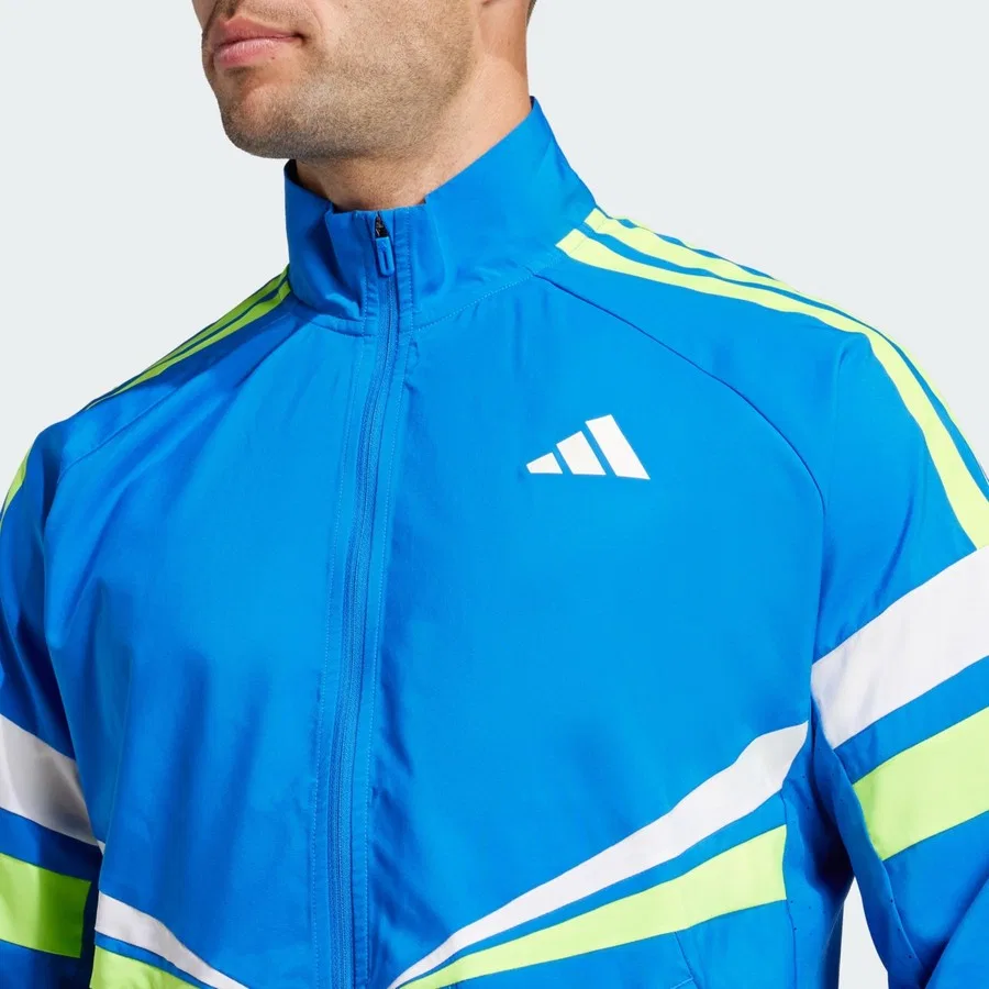 Куртка беговая Adizero Retro Performance JD7318 adidas, Синий — фото 4