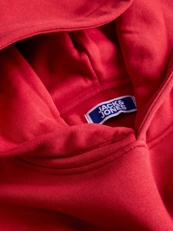 Худи с капюшоном Jack & Jones Junior, красный — фото 4