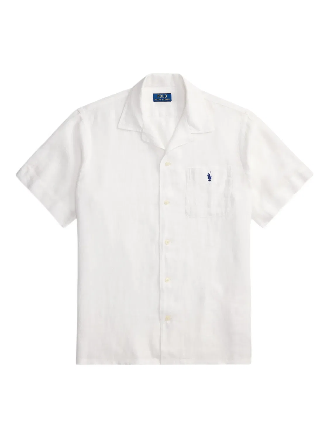 Рубашка Pony из льна белая Polo Ralph Lauren, белый