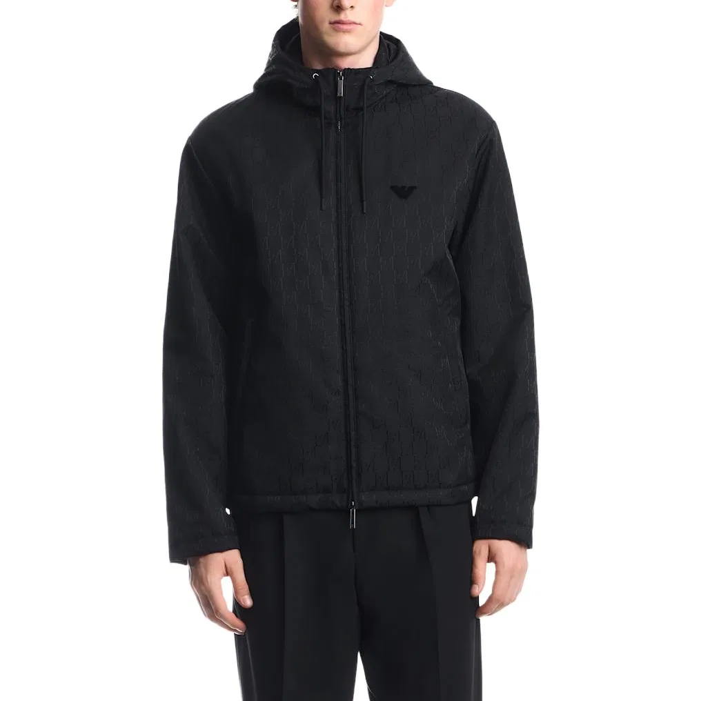 Мужская куртка-пуховик с капюшоном Emporio Armani, Black — фото 3