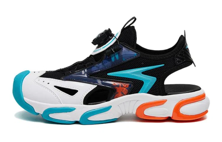 Детские сандалии с защитой носка Antakids, Black White Blue Orange