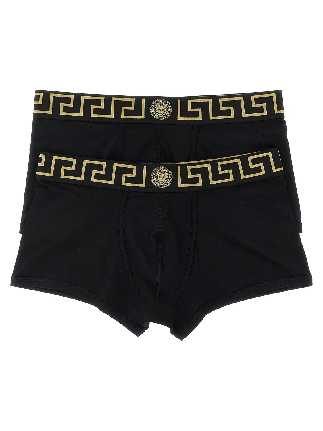 Мужские трусы-боксеры с эластичным поясом Greca комплект 2 шт Versace, Black