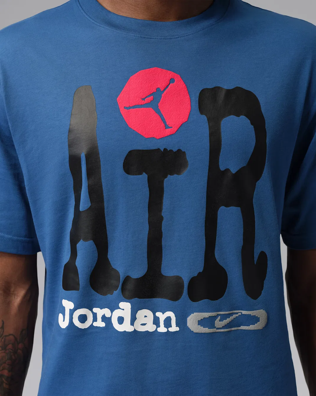 Мужская футболка с графическим принтом Jordan, True Blue/Black/University Red — фото 4