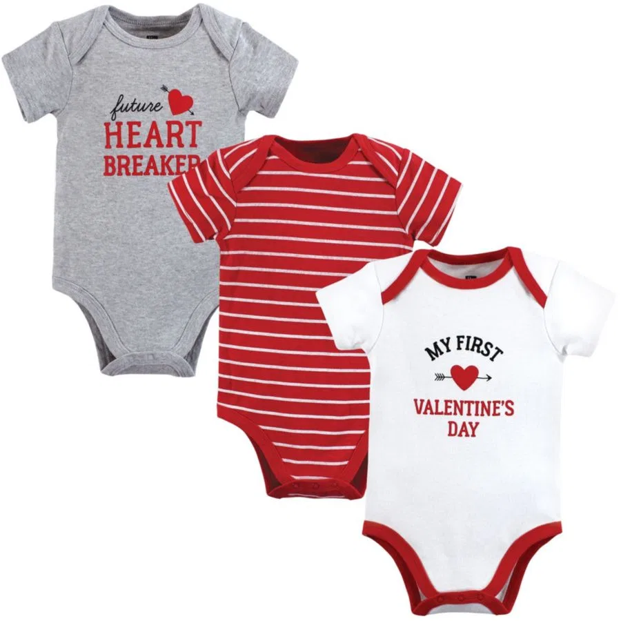 Комплект из 3 боди из хлопка Hudson Baby, Valentine Heartbreaker